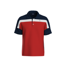 Load image into Gallery viewer, All Day Polo - Men's Color Block - Red & Navy