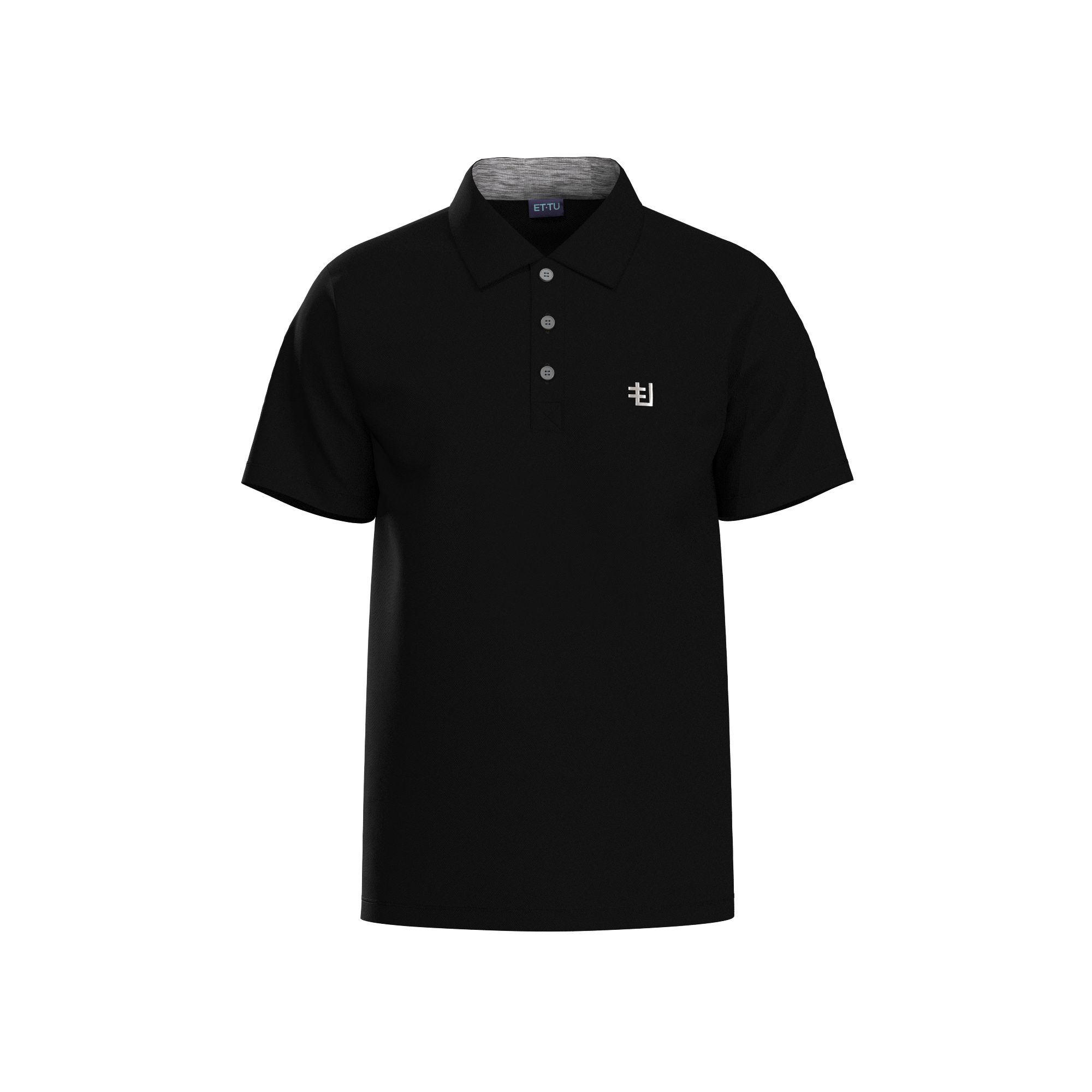 W_  (BLACK) KHALHON' PREMIUM LS HYBRID POLO _ 512500499