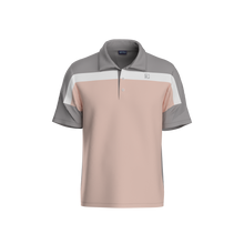 Load image into Gallery viewer, All Day Polo - Men&#39;s Color Block - Dusty Pink &amp; Grey
