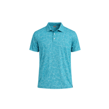 Load image into Gallery viewer, Crackle Flex Polo - Turquoise
